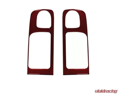Tufskinz Crewmax Rear Door Handle Accent Trim Fits 2014-2020 Toyota Tundra 2 Piece Kit In Ruby Red (Similar To Barcelona Red) - TUN030-SNR-G