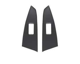 Tufskinz D-Cab Rear Door Switch Panel Accent Trim Fits 2014-2020 Toyota Tundra 2 Piece Kit In Charcoal Silver (Similar To Magnetic Gray)