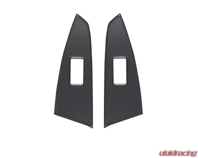 Tufskinz D-Cab Rear Door Switch Panel Accent Trim Fits 2014-2020 Toyota Tundra 2 Piece Kit In Charcoal Silver (Similar To Magnetic Gray) - TUN031-CLG-G