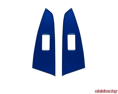 Tufskinz D-Cab Rear Door Switch Panel Accent Trim Fits 2014-2020 Toyota Tundra 2 Piece Kit In Blazing Blue - TUN031-GBL-G
