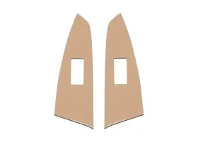 Tufskinz D-Cab Rear Door Switch Panel Accent Trim Fits 2014-2020 Toyota Tundra 2 Piece Kit In Quicksand Tan