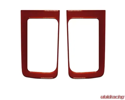 Tufskinz D-Cab Rear Door Handle Accent Trim Fits 2014-2020 Toyota Tundra 2 Piece Kit In Inferno (Similar To Exterior Inferno Orange) - TUN032-FNO-G