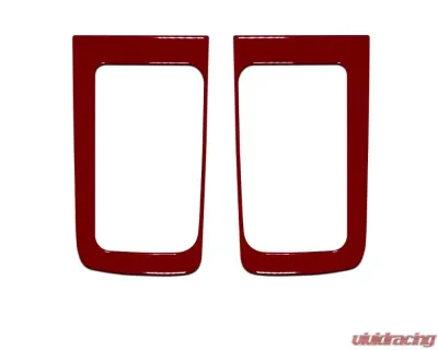 Tufskinz D-Cab Rear Door Handle Accent Trim Fits 2014-2020 Toyota Tundra 2 Piece Kit In Gloss Trd Red - TUN032-RED-G