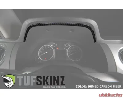 Tufskinz Dashboard Accent Trim Fits 2014-2020 Toyota Tundra 1 Piece Kit In Domed Real Carbon Fiber - TUN033-DCF-G