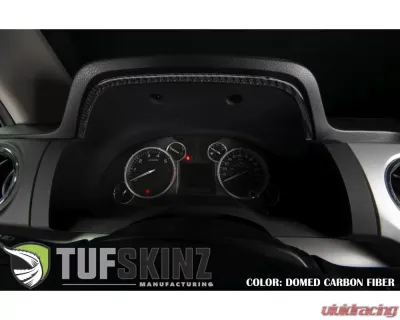 Tufskinz Dashboard Accent Trim Fits 2014-2020 Toyota Tundra 1 Piece Kit In Domed Real Carbon Fiber - TUN033-DCF-G