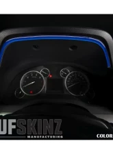 Tufskinz Dashboard Accent Trim Fits 2014-2020 Toyota Tundra 1 Piece Kit In Blazing Blue                                     - TUN033-GBL-G - Image 2
