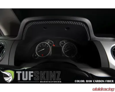 Tufskinz Dashboard Accent Trim Fits 2014-2020 Toyota Tundra 1 Piece Kit In Raw Real Carbon Fiber - TUN033-RCF-X