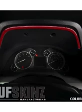 Tufskinz Dashboard Accent Trim Fits 2014-2020 Toyota Tundra 1 Piece Kit In Gloss Trd Red                                     - TUN033-RED-G - Image 2