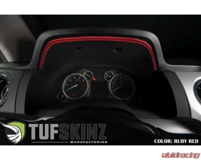 Tufskinz Dashboard Accent Trim Fits 2014-2020 Toyota Tundra 1 Piece Kit In Ruby Red (Similar To Barcelona Red) - TUN033-SNR-G