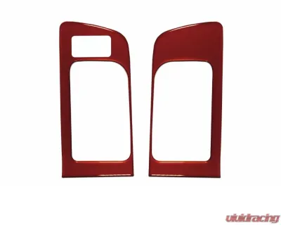 Tufskinz Front Door Handle Accent Trim With Memory Seat Button Fits 2014-2020 Toyota Tundra 2 Piece Kit In Inferno (Similar To Exterior Inferno Orange) - TUN036-FNO-G