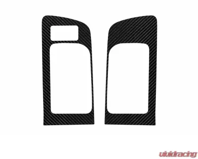 Tufskinz Front Door Handle Accent Trim With Memory Seat Button Fits 2014-2020 Toyota Tundra 2 Piece Kit In Raw Real Carbon Fiber - TUN036-RCF-X