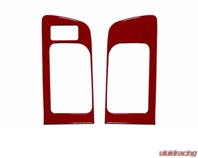Tufskinz Front Door Handle Accent Trim With Memory Seat Button Fits 2014-2020 Toyota Tundra 2 Piece Kit In Gloss Trd Red - TUN036-RED-G
