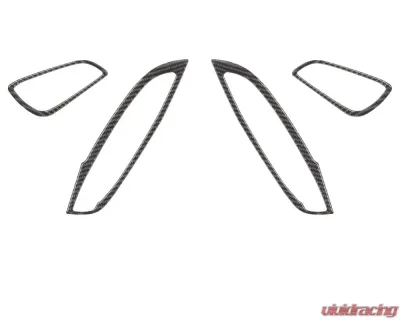 Tufskinz Rear Interior Kit Fits 2015-2018 Ford Focus RS St 4 Piece Kit In Domed Carbon Fiber - FOC014-DCF-G