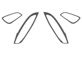 Tufskinz Rear Interior Kit Fits 2015-2018 Ford Focus RS St 4 Piece Kit In Raw Carbon Fiber