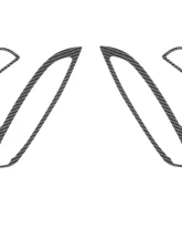 Tufskinz Rear Interior Kit Fits 2015-2018 Ford Focus RS St 4 Piece Kit In Raw Carbon Fiber                                     - FOC014-RCF-X - Image 2