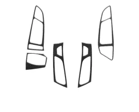 Tufskinz Interior Air Vent Accent Trim Fits 2015-2018 Ford Focus RS St 5 Piece Kit In Domed Real Carbon Fiber