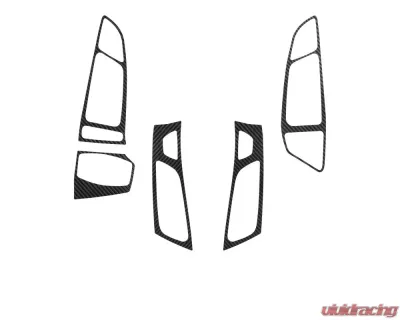 Tufskinz Interior Air Vent Accent Trim Fits 2015-2018 Ford Focus RS St 5 Piece Kit In Raw Real Carbon Fiber - FOC023-RCF-X