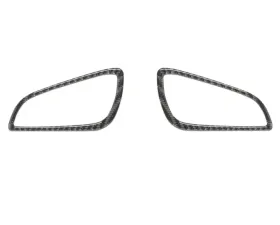 Tufskinz Interior Door Handle Surround(Front Doors) Accent Trim Fits 2015-2018 Ford Focus RS St 2 Piece Kit In Domed Real Carbon Fiber