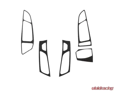 Tufskinz (RHD) Interior Air Vent Accent Trim Fits 2015-2018 Ford Focus RS St 5 Piece Kit In Raw Real Carbon Fiber - FOC037-RCF-X