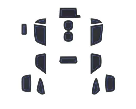 Tufskinz (RHD) Interior Foam Inserts Fits 2016-2018 Ford Focus RS 15 Piece Kit In Black/Blue