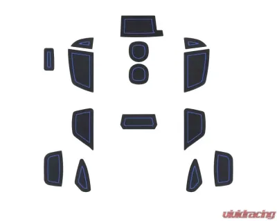 Tufskinz (RHD) Interior Foam Inserts Fits 2016-2018 Ford Focus RS 15 Piece Kit In Black/Blue - FOC038-FBL-X
