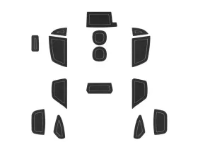 Tufskinz (RHD) Interior Foam Inserts Fits 2016-2018 Ford Focus RS 15 Piece Kit In Black/Gray