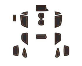 Tufskinz (RHD) Interior Foam Inserts Fits 2016-2018 Ford Focus RS 15 Piece Kit In Black/Orange