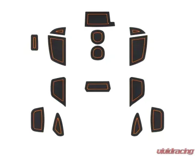 Tufskinz (RHD) Interior Foam Inserts Fits 2016-2018 Ford Focus RS 15 Piece Kit In Black/Orange - FOC038-FOG-X