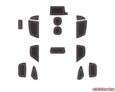 Tufskinz (RHD) Interior Foam Inserts Fits 2016-2018 Ford Focus RS 15 Piece Kit In Black/Pink - FOC038-FPN-X
