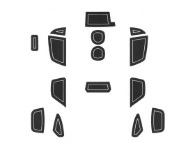 Tufskinz (RHD) Interior Foam Inserts Fits 2016-2018 Ford Focus RS 15 Piece Kit In Black/White