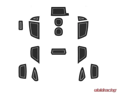 Tufskinz (RHD) Interior Foam Inserts Fits 2016-2018 Ford Focus RS 15 Piece Kit In Black/White - FOC038-FWE-X