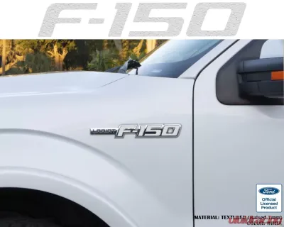 Tufskinz F-150' Side Emblem Letter Inserts Fits 2009-2014 Ford F-150 OEM Emblem 10 Piece Kit In Textured White - FRD023-TLWT-X