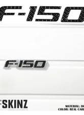 Tufskinz F-150' Tailgate Emblem Letter Inserts Fits 2009-2014 Ford F-150 OEM Emblem 5 Piece Kit In Real Carbon Fiber(Domed)                                     - FRD024-DCF-G - Image 2