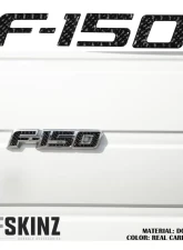 Tufskinz F-150' Tailgate Emblem Letter Inserts Fits 2009-2014 Ford F-150 OEM Emblem 5 Piece Kit In Real Carbon Fiber(Domed)                                     - FRD024-DCF-G - Image 2