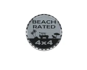 Tufskinz Rated Badge Fits Jeep 1 Piece Kit In Brushed Silver (Beach Rated)