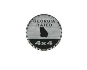 Tufskinz Rated Badge Fits Jeep 1 Piece Kit In Brushed Silver (Georgia Rated)