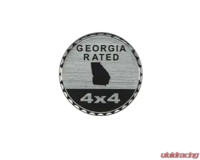 Tufskinz Rated Badge Fits Jeep 1 Piece Kit In Brushed Silver (Georgia Rated) - JEX059-DUM-015-G