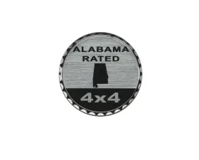 Tufskinz Rated Badge Fits Jeep 1 Piece Kit In Brushed Silver (Alabama Rated)