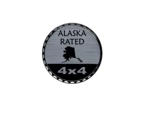 Tufskinz Rated Badge Fits Jeep 1 Piece Kit In Brushed Silver (Alaska Rated)