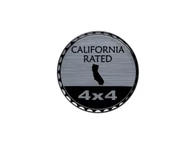 Tufskinz Rated Badge Fits Jeep 1 Piece Kit In Brushed Silver (California Rated)