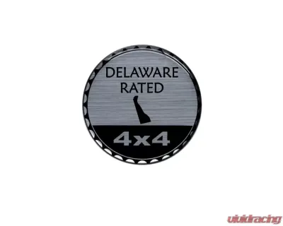 Tufskinz Rated Badge Fits Jeep 1 Piece Kit In Brushed Silver (Delaware Rated) - JEX059-DUM-123-G