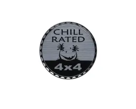 Tufskinz Rated Badge Fits Jeep 1 Piece Kit In Brushed Silver (Chill Rated)