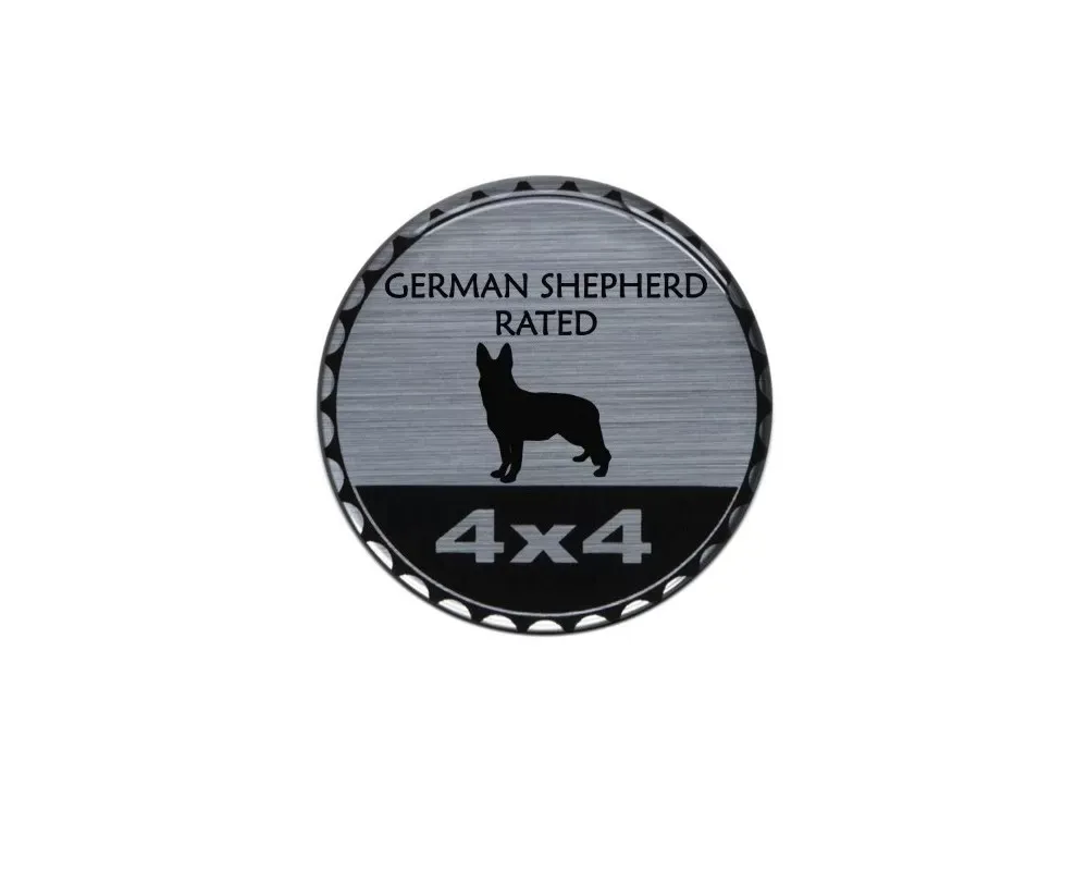Tufskinz JEX059-DUM-265-G Brushed Silver Rated Badge for Jeep Tufskinz JEX059-DUM-265-G Brushed Silver Rated Badge for Jeep