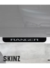 Tufskinz Door Sill Protection Fits 2019-2020 Ford Ranger Black Platinum(Domed) Front Doors Silver Logo                                     - RAG004-GTO-051-G - Image 2