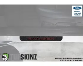 Tufskinz Door Sill Protection Fits 2019-2020 Ford Ranger Raw Carbon Fiber Logo Black W/Red Outline