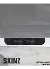 Tufskinz Door Sill Protection Fits 2019-2020 Ford Ranger Real Carbon Fiber(Domed) Rear Doors Logo Black W/Gray Outline                                     - RAG016-DCF-068-G - Image 2