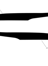 Tufskinz Side Mirror Accent Trim Fits 2009-2020 Toyota 4Runner 2 Piece Kit In Gloss Black                                     - RUN009-BLK-G - Image 2