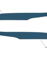 Tufskinz Side Mirror Accent Trim Fits 2009-2020 Toyota 4Runner 2 Piece Kit In Cavalry Blue                                     - RUN009-CYB-G - Image 2