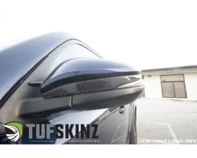 Tufskinz Side Mirror Accent Trim Fits 2009-2020 Toyota 4Runner 2 Piece Kit In Domed Real Carbon Fiber