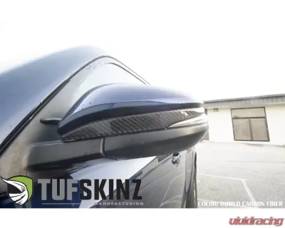 Tufskinz Side Mirror Accent Trim Fits 2009-2020 Toyota 4Runner 2 Piece Kit In Domed Real Carbon Fiber - RUN009-DCF-G